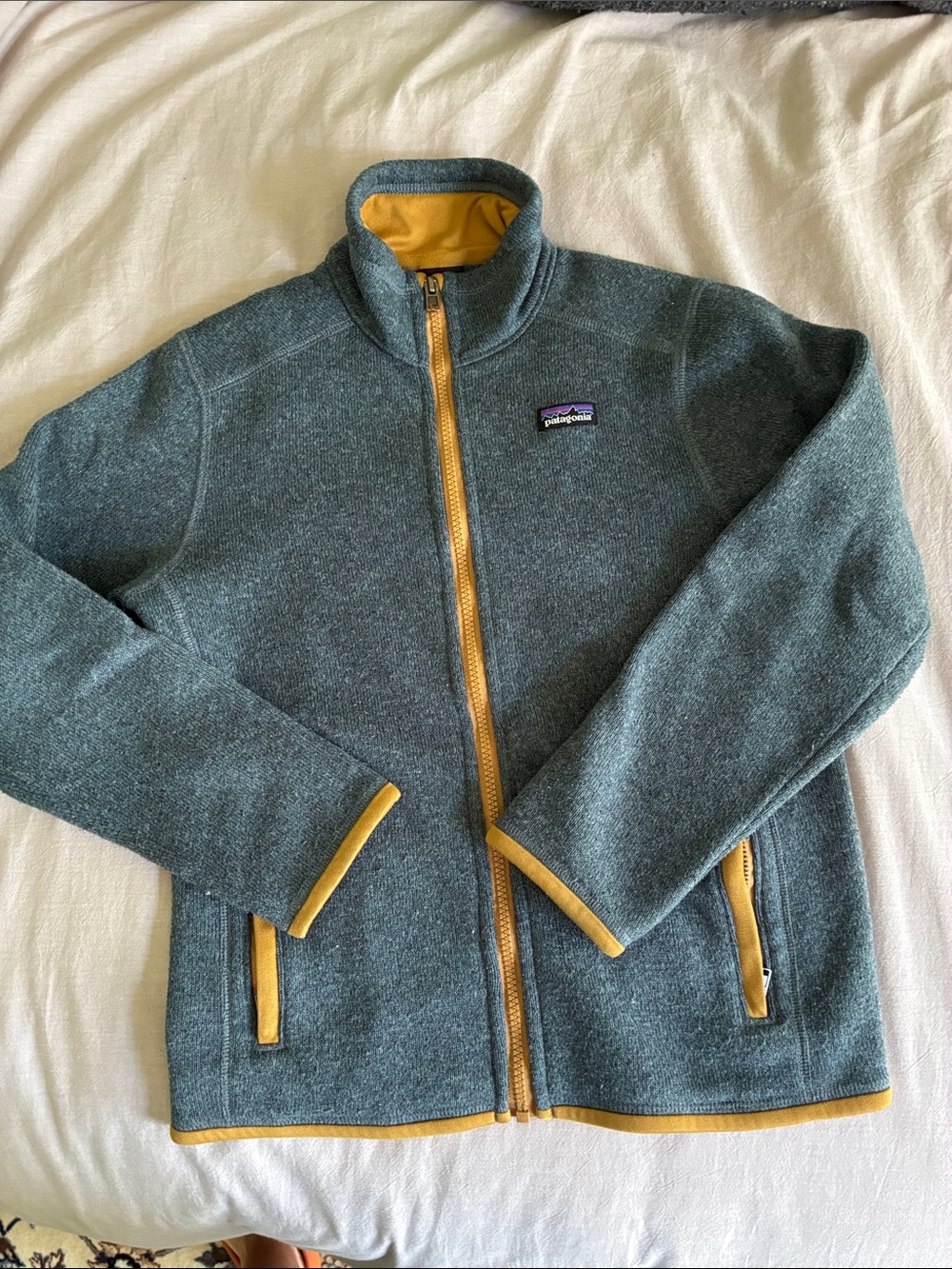 Patagonia Better Sweater Fleece Jacket with Mustard Trim